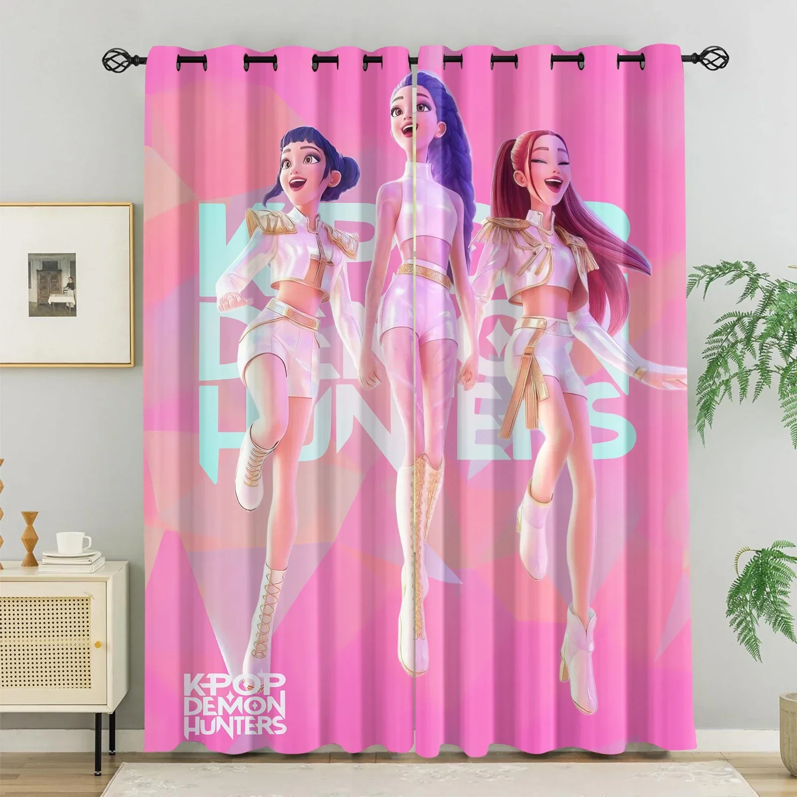 Hasbro Kpop Girl Group Stage Blackout Curtains 85% Light Blocking Noise Reducing Grommet Window Drapes For Girls Kids Bedroom image 3
