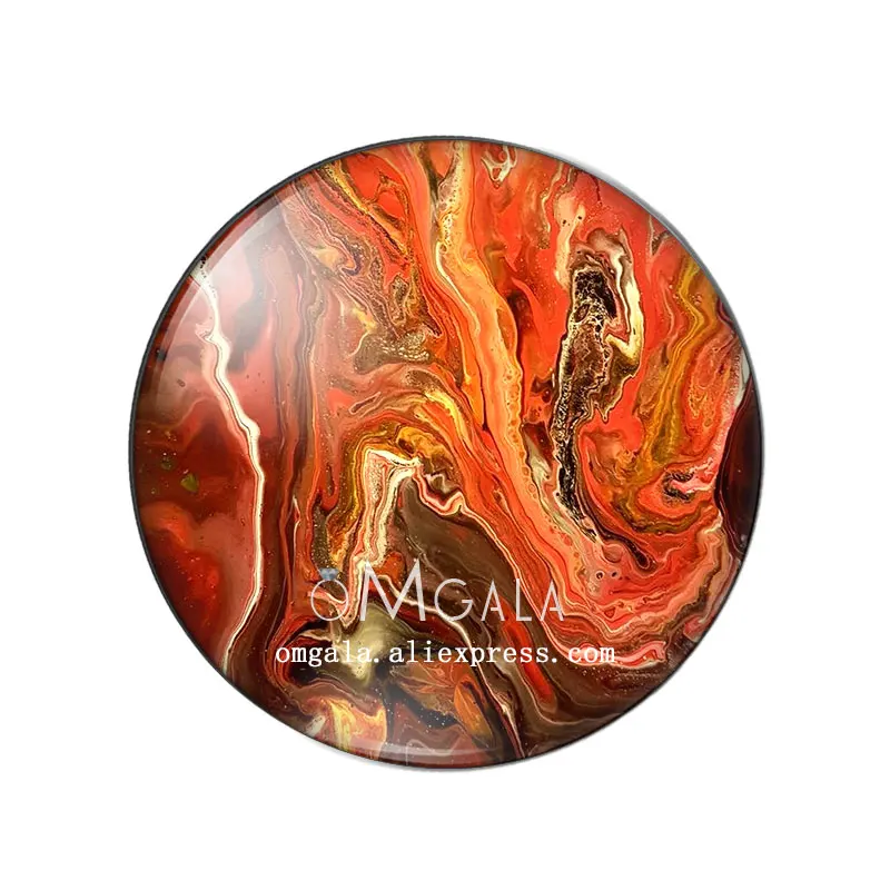 Art Colorful Resin Texture Paintings 12mm/14mm/18mm/20mm/25mm/30mm Round photo glass cabochon demo flat back Making findings