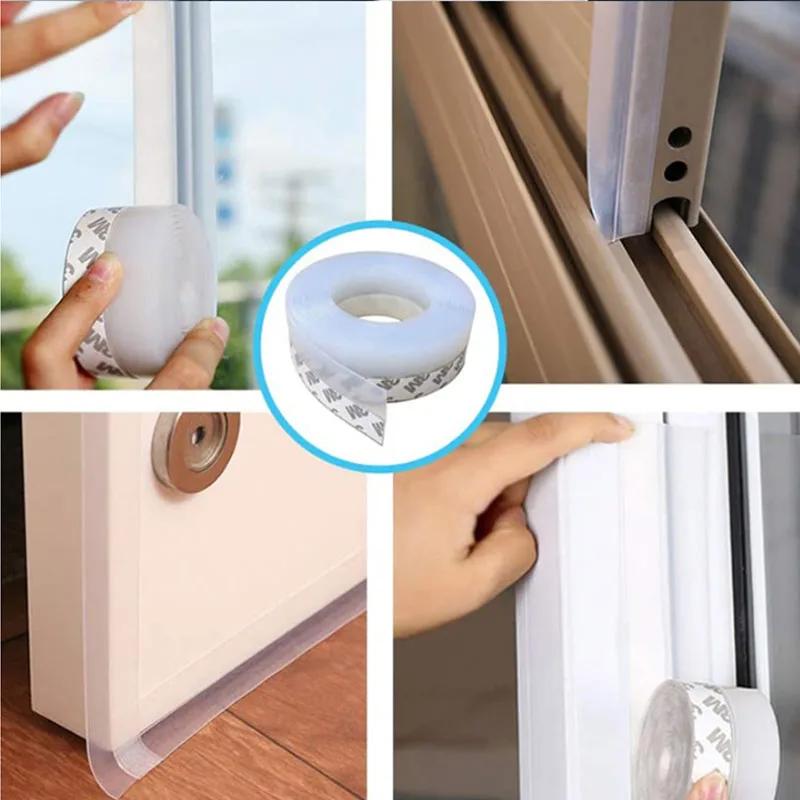 Self Adhesive Glass Door And Window Sealing Strip Joint Wind Proof Sound Insulation Door Bottom Waterproof Strip