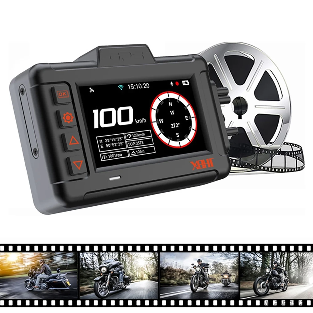 دراجة نارية مسجل قيادة مراقبة ضغط الإطارات مقاوم للماء دراجة نارية مسجل GPS للرؤية الليلية رصد موتو الملحقات #4