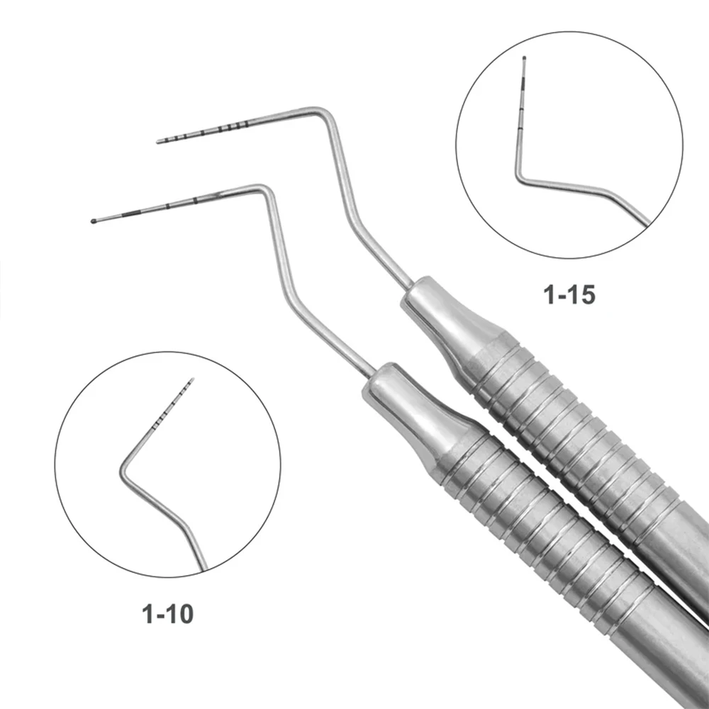 Dental Periodontal Probe with Scale 1-10 1-15 Stainless Steel Explorer Probe Instrument Dentist Teeth Clean Hygiene Tools