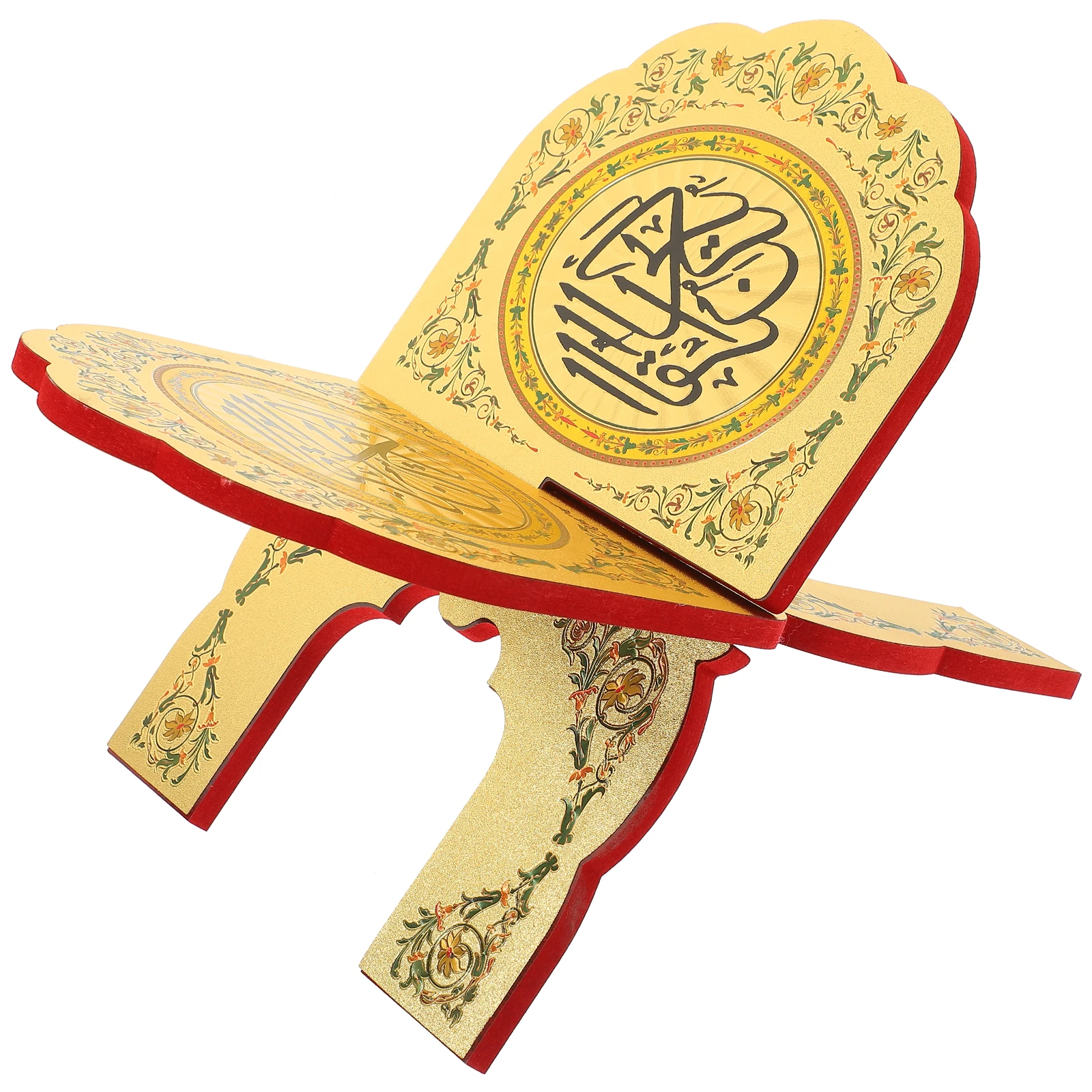

Vintage Wooden Quran Stand Home Office Book Rack Elegant Temple Book Holder Detachable Reading Stand For Library Classics