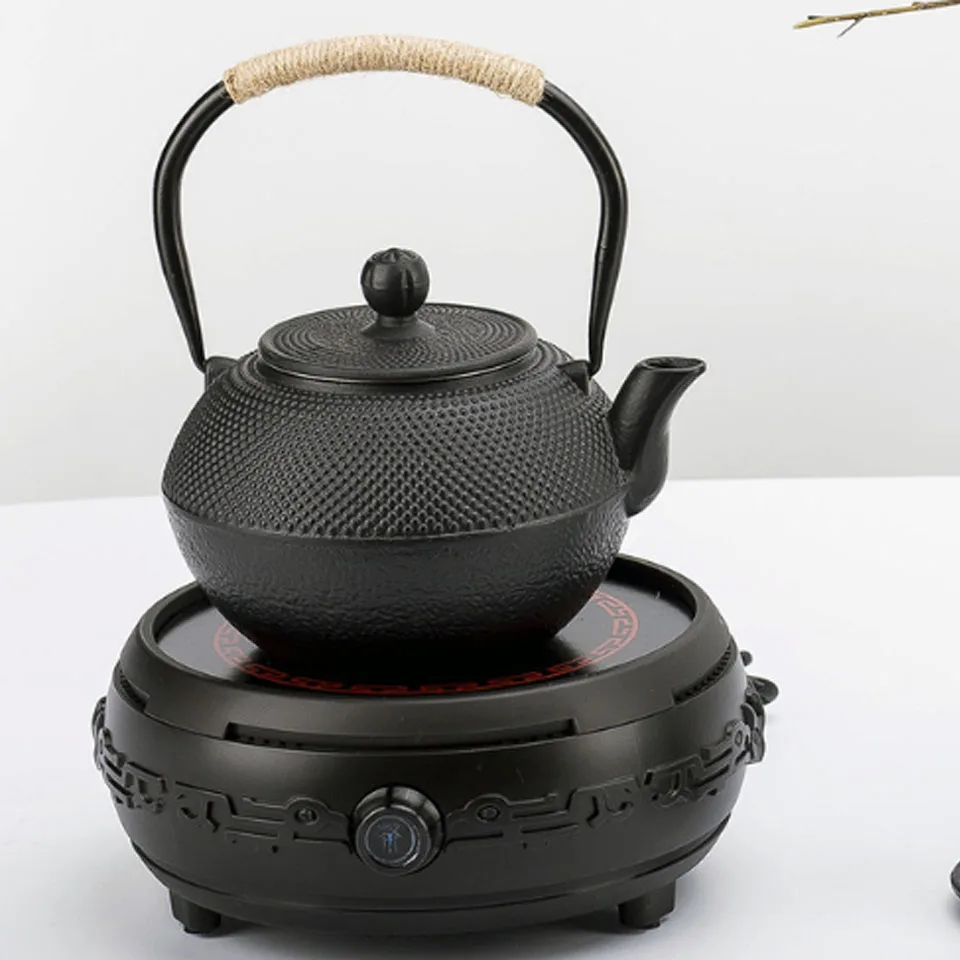 Japanese Cast Iron Teapot Handmade Tetsubin Gas Stovetop Water Kettle Black Teapot With Infuser Filter Kung Fu Tea Set