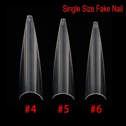 600pcs Fake Nails Complement Single size 4 5 6  Stiletto French False Nail Tips