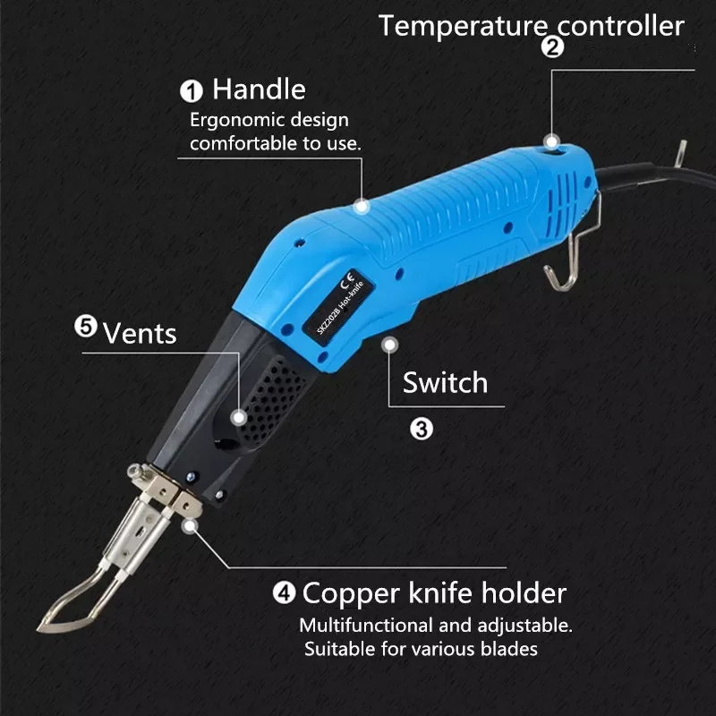 SKZ202B Electric Hot Knife Cutter Industrial & DIY Grade Styrofoam & PVC Foam Hole Cutter For Fabric Styrofoam Cutting Tool