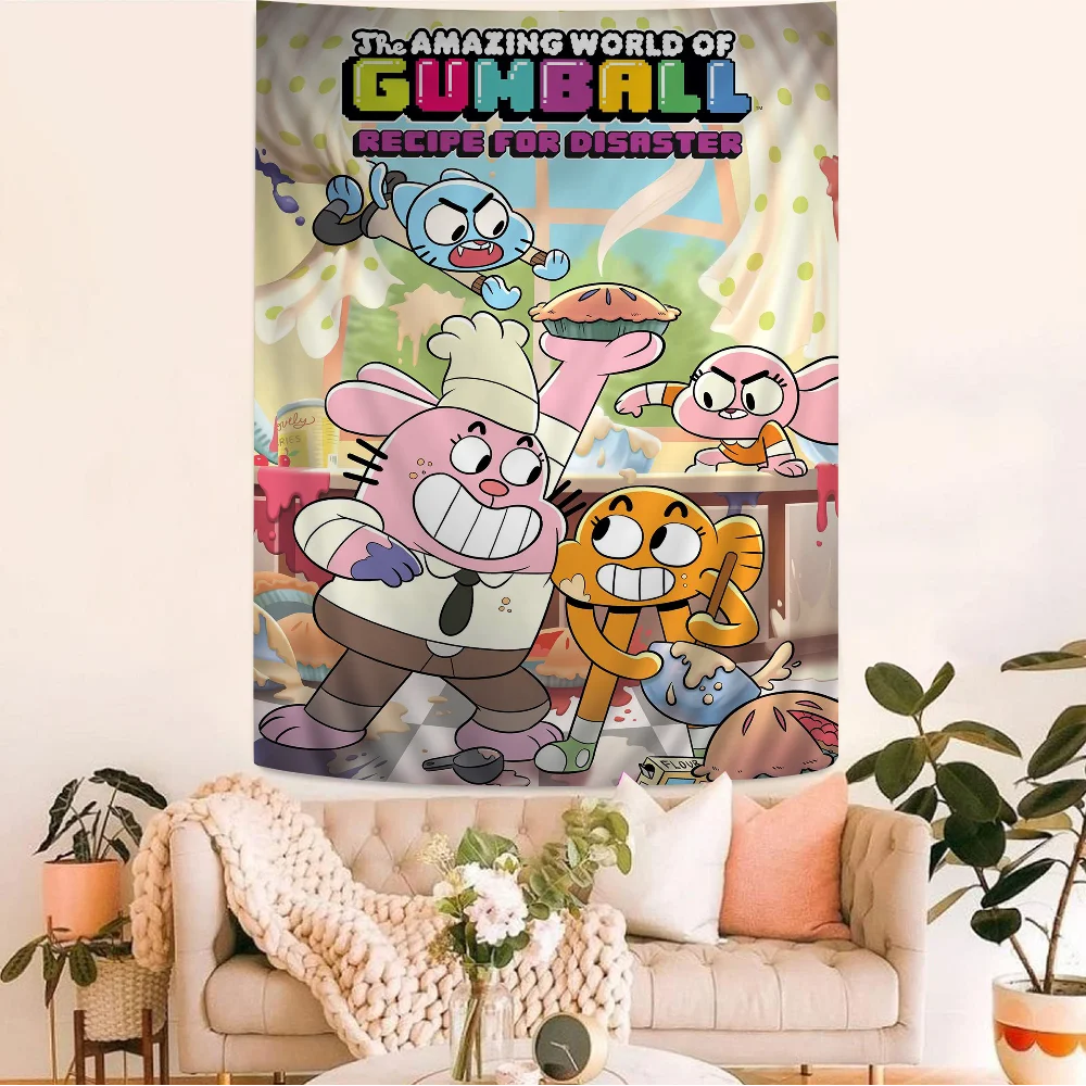 

The Amazing Funny W-world Of Gumball Tapestry Anime Tapestry Hanging Tarot Hippie Wall Rugs Dorm Wall Hanging Sheets