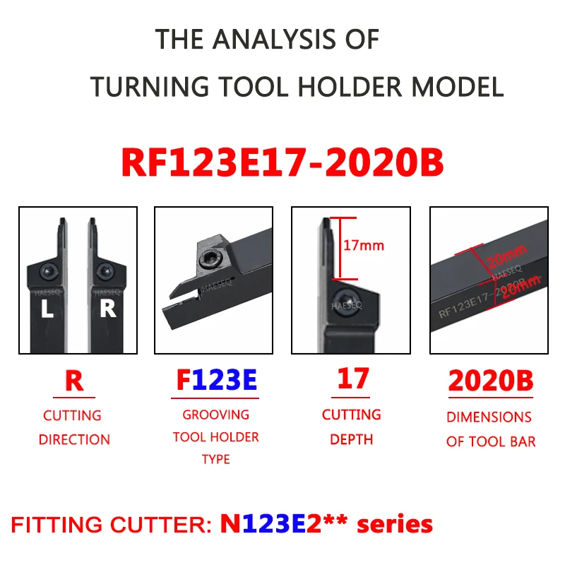 RF123 LF123 portautensili per tornio CNC RF123E17 RF123G20 RF123H25 LF123E17 LF123G taglierina per scanalatura per tornitura con scanalatura esterna