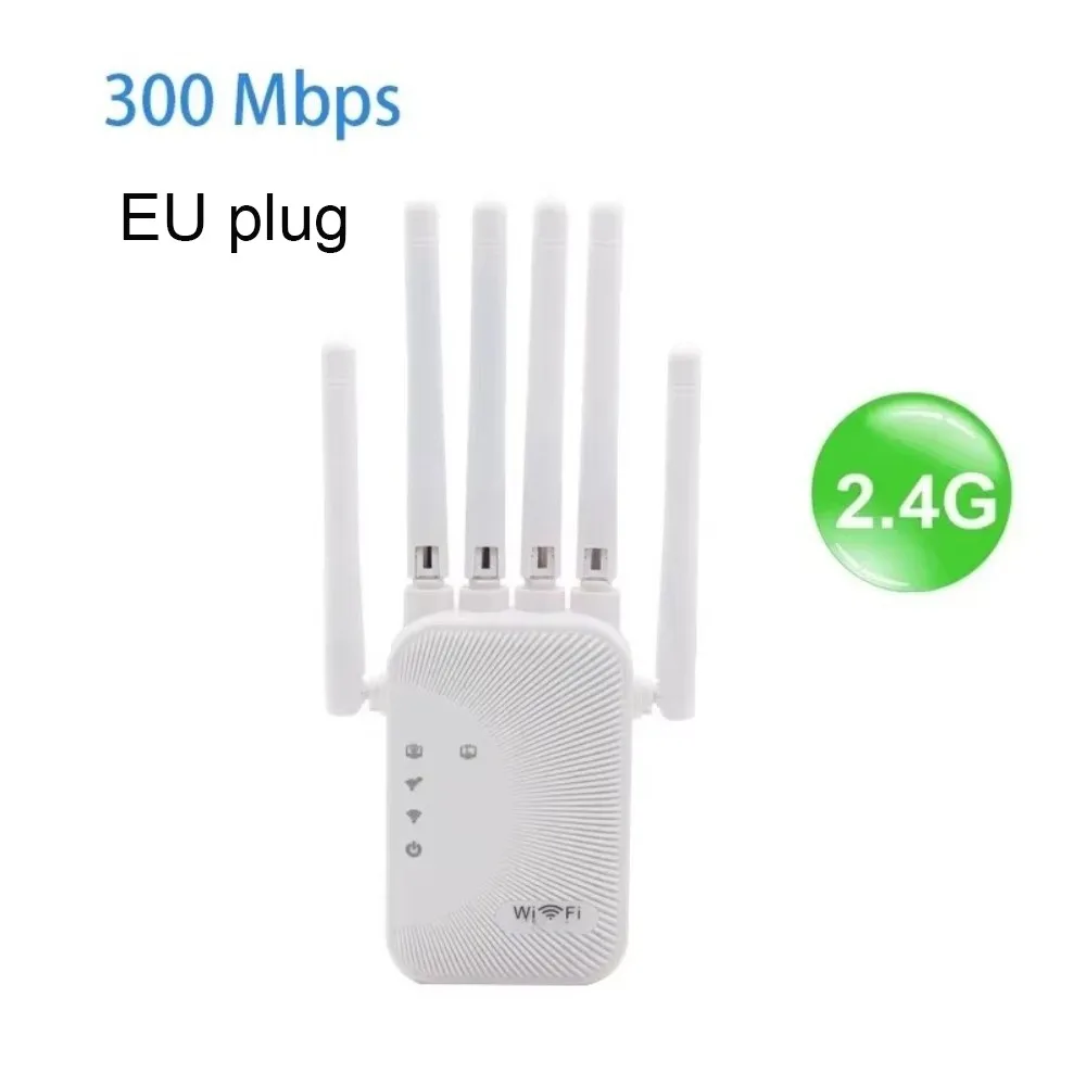 Durable Plastic Wifi Repeater 300Mbps/1200Mbps 2.4G 5G WiFi Extender 6 Antenna Dual Band Network Expander Amplifier Long Range