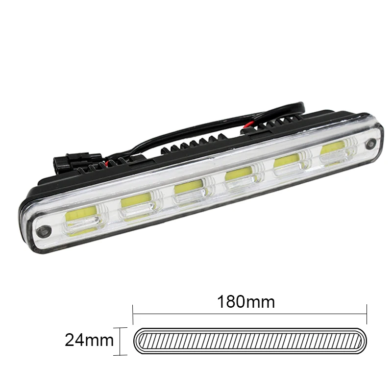 2Pcs/Set LED Auto Daytime Running Lights Fog Lamp with On/Off Fucnction 100% Waterproof COB DRL External Day Driving Light