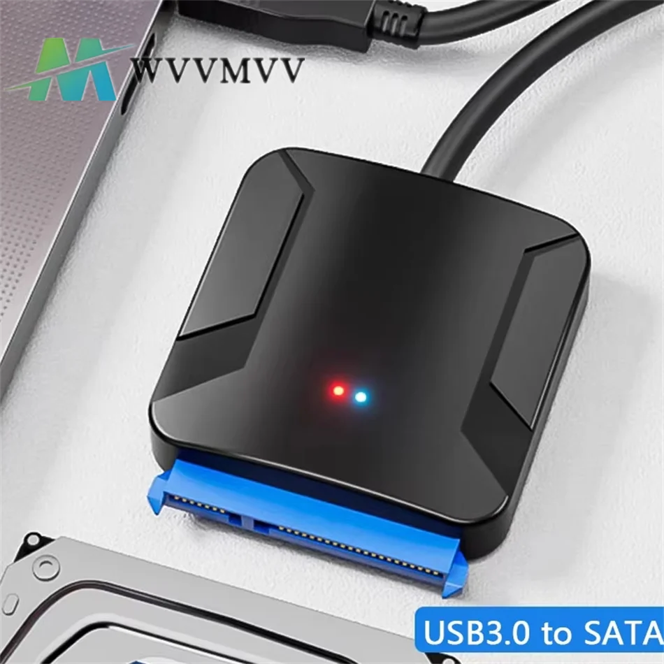 

SATA to USB 3.0 Cable SATA III Hard Drive Adapter Converter for 2.5" 3.5" SSD HDD Hard Drive Disk with 12V/2A Power Adapter