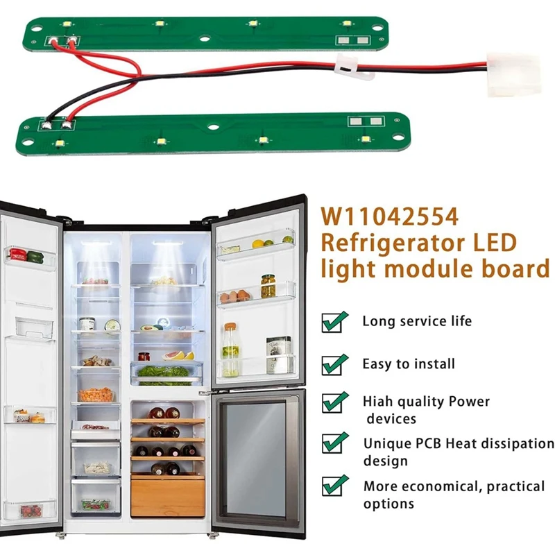 W11042554 Refrigerators LED Light Module Assembly Board, Replacement Parts For W11527432 W11101384 W11333374 W11387579