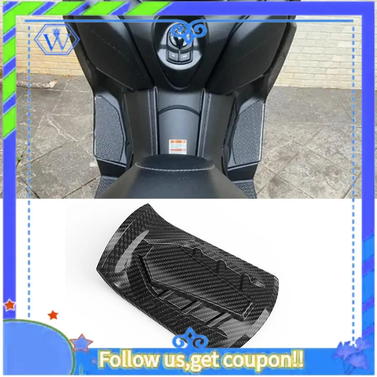 M46K-Motorcycle Carbon Fiber Fuel Gas Oil Tank Cap Cover For YAMAHA X-MAX XMAX 250 300 400 XMAX250