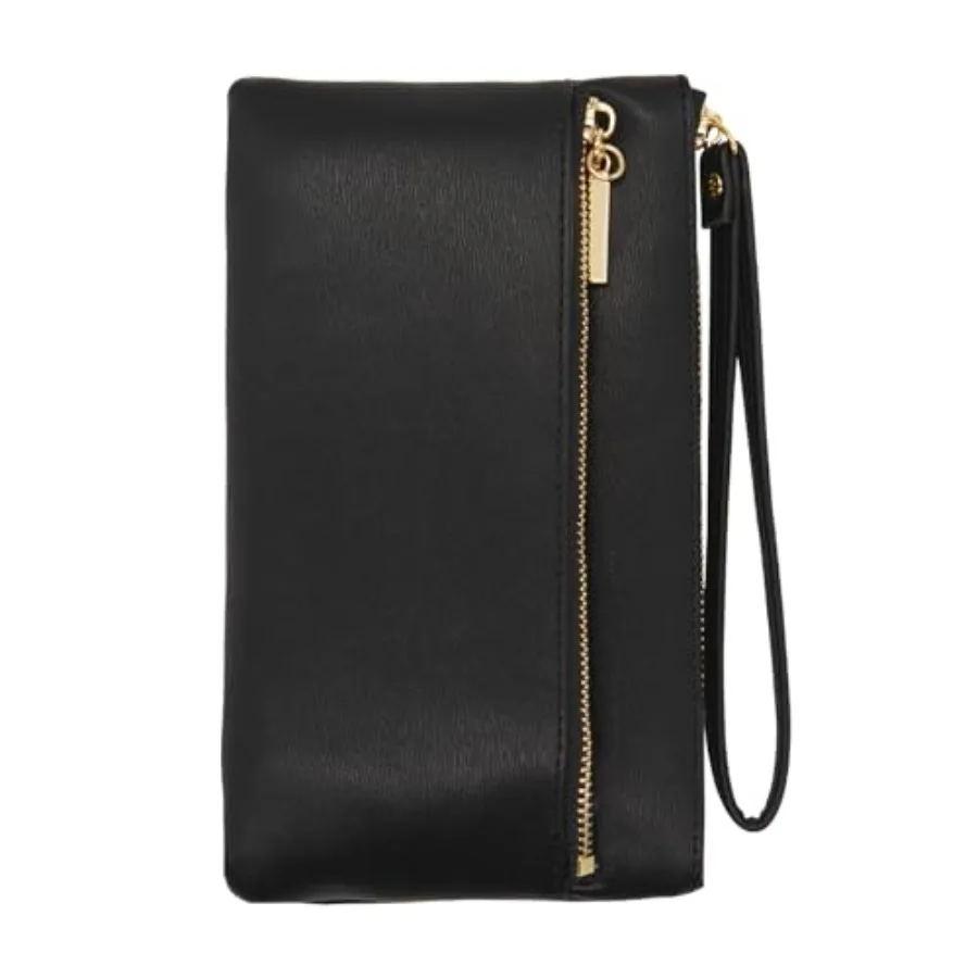 

Small Leather Wristlet Wallet for Women Clutch Handbags Purses Cellphone Credit Card Holder Pocket with Wrist Strap