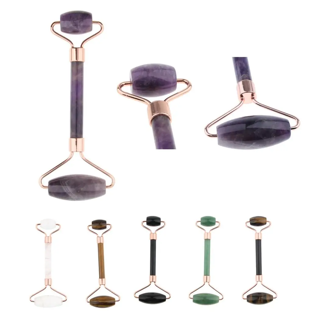 

Manual SPA Massage Roller Facial Massager Natural Jade Anti Tool Fit for Home or Beauty Salon