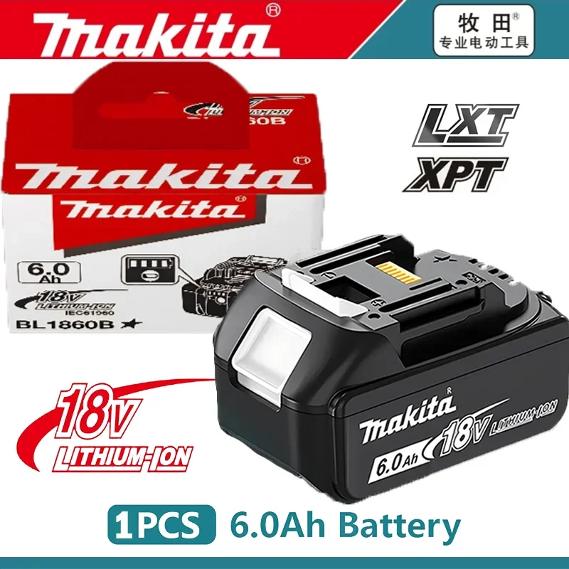 Echte Makita 18V batterij 6ah, met batterij-indicator Oplaadbare Makita-batterij, BL1830 BL1840 BL1850 batterij voor elektrisch gereedschap
