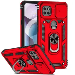 for Moto One 5G Ace Case ,Kickstand+Camera Lens Protector Shockproof Hybrid Case For Motorola Moto G 5G Cover