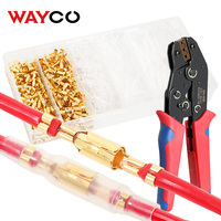 600PCS Bullet Crimp Terminals Electrical Wire Connector Brass Male Female Insulated Sleeve Connection For Car Motorcycle Cables