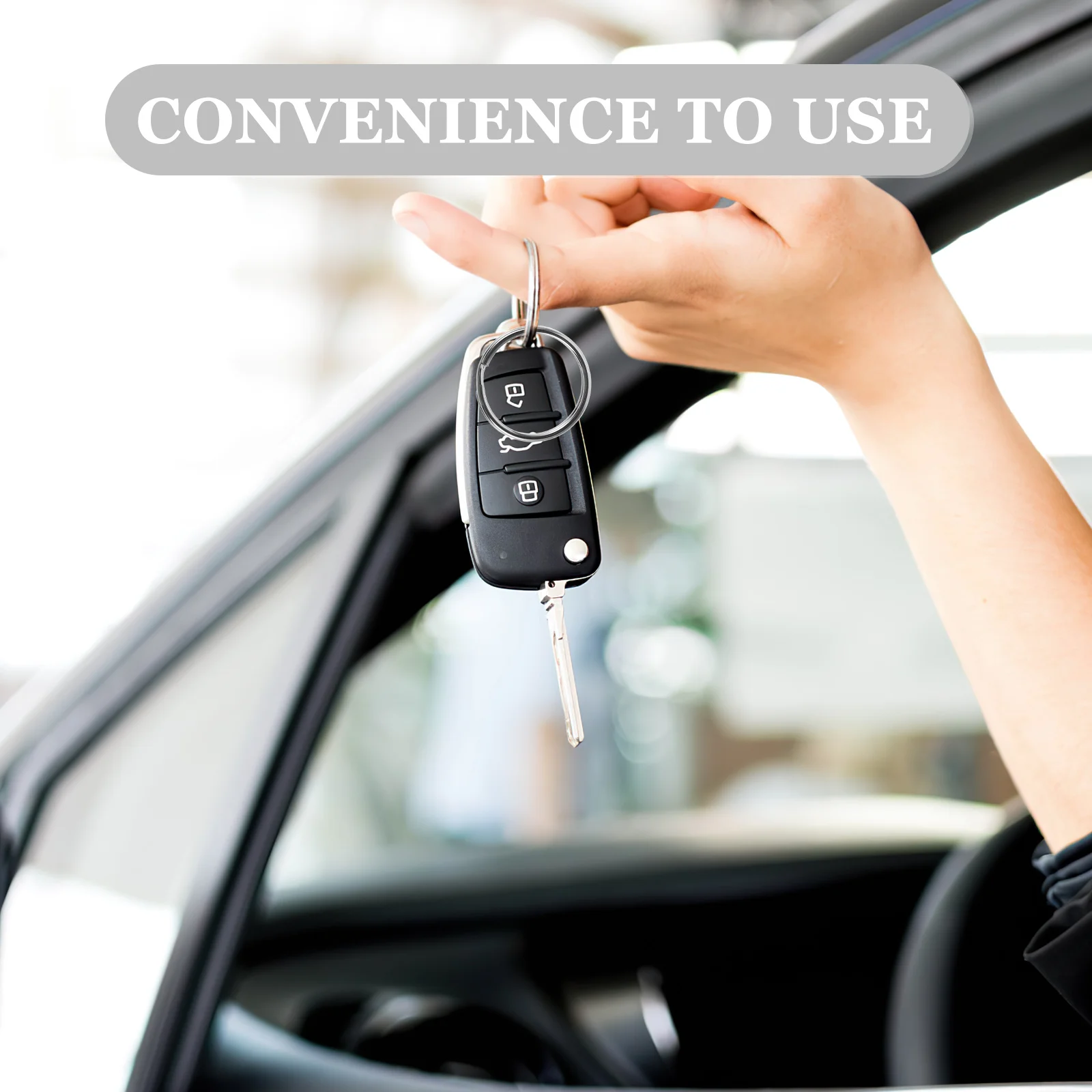 150Pcs Split Key Rings Stainless Steel Round Key Chains Heavy Duty for Car Home DIY Crafts Stainless Steel Keychain