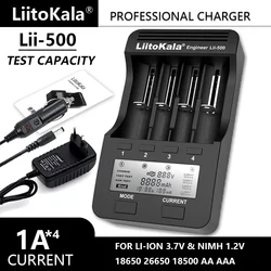 Liitokala Lii-500 LCD 3.7V 18650 18350 18500 16340 17500 26650 1.2V AA NiMH ładowarka akumulatorów litowych zdolności wykrywania