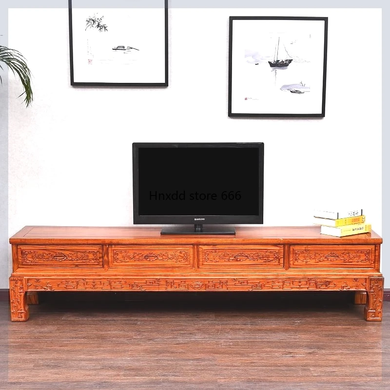 TV Cabinet Rural Household Chinese TV Cabinet All Solid Wood Antique TV Cabinet Living Room Elm