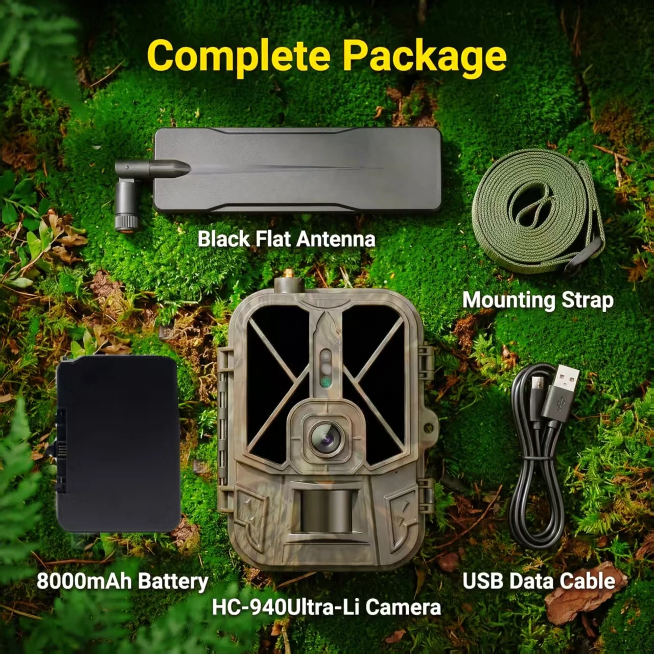 4K 120MP 4G Tracking Hunting Camera with Night Vision APP Control SMTP 8000mAh Lithium Battery for Wildlife Reconnaissance