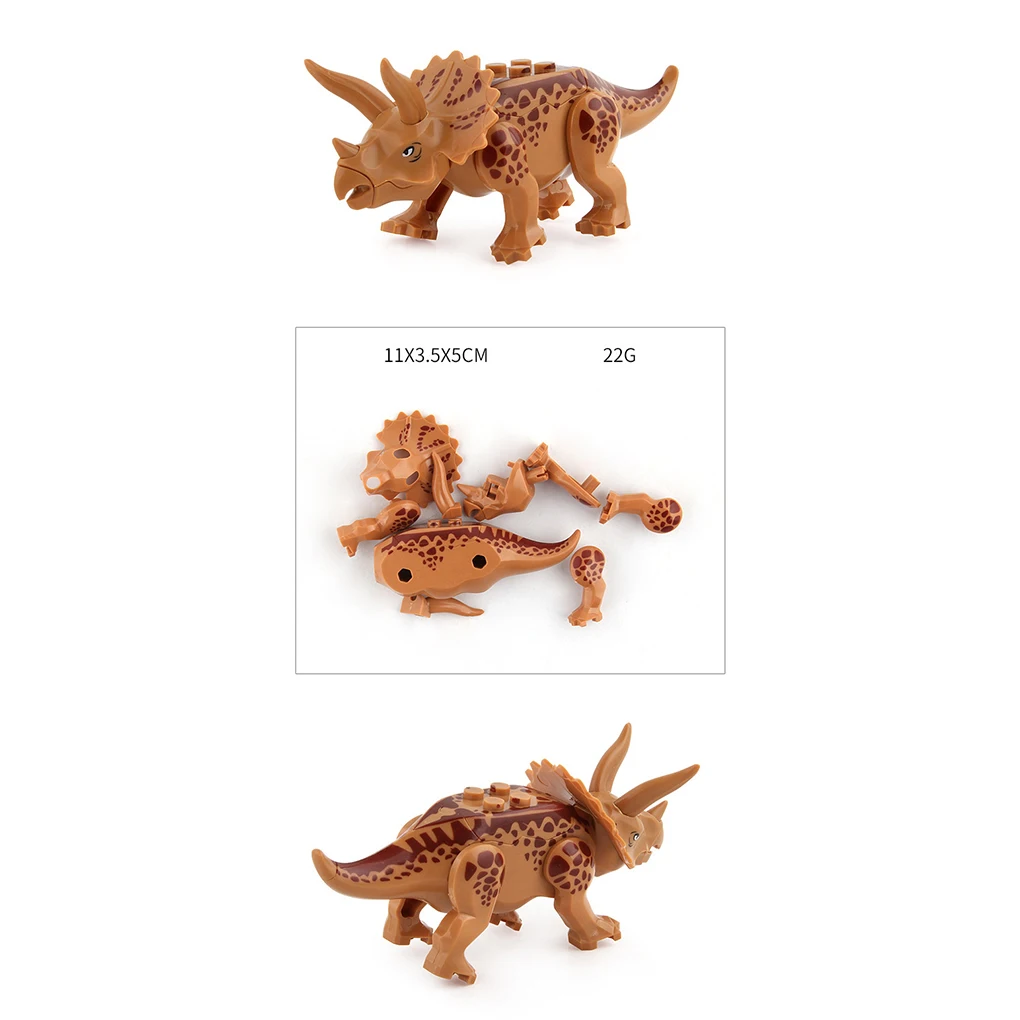 12 قطعة ألعاب مكعبات بناء الديناصورات للأطفال شخصيات الحياة البرية ألعاب الطوب مستلزمات تعليمية للأطفال