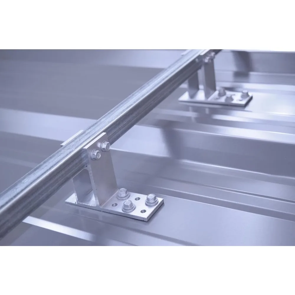 مجموعة قضبان الثلج المصنوعة من الفولاذ المجلفن والألومنيوم شديدة التحمل للأسطح المعدنية المزودة بأقواس وأغطية نهاية ومسامير - تركيب لولبي سفلي