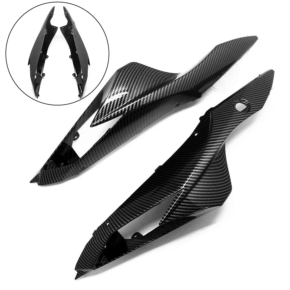 الذيل الخلفي الجانب غطاء مقعد هدية 2 قطعة 2x اكسسوارات ألياف الكربون عدة استبدال لسوزوكي GSXR 600 750 11-22 #4