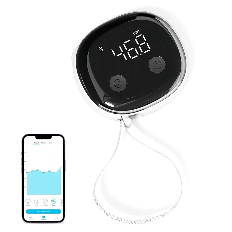 

ABYC Smart Body Measuring Tape with APP, Bluetooth Body Tape Measure for Fitness Weight Loss Measurement LED Display