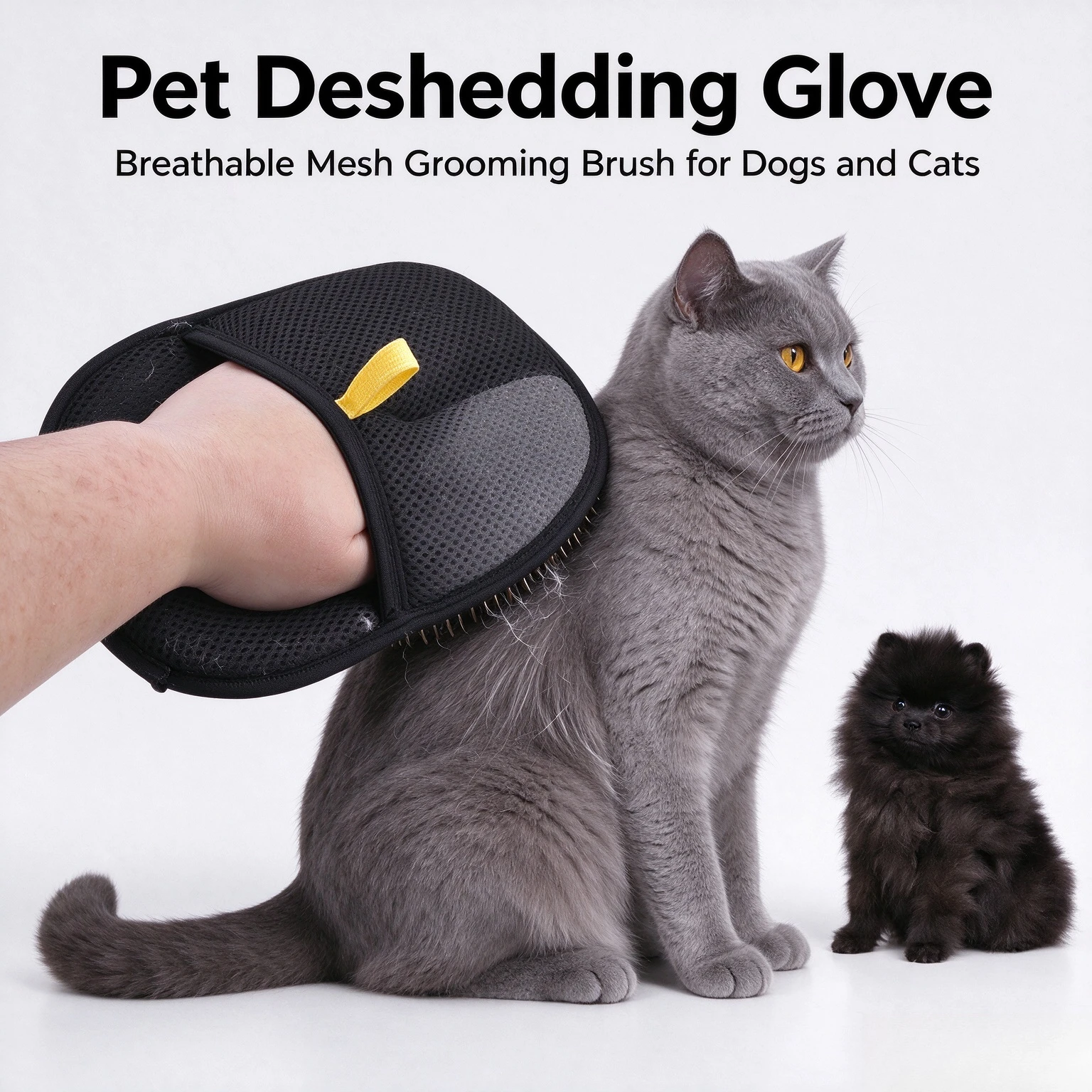 Pet Hair Removal Kit Sticky Roller Static Brush Grooming Gloves for Cat Dog Fur on Furniture Car Clothing