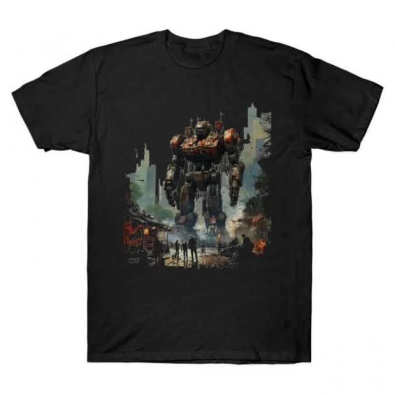 

Guardians of the City Mechwarrior MWO Mech Combat RPG Gift t shirt for gamer Battletech Graphic clothes All size tops S-6XL