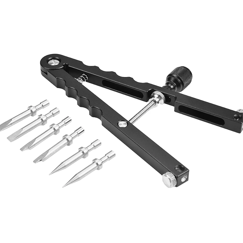 V-shaped Lens Opener Tool Kit with 10-90mm Opening Lens Repair Wrench with 3 Types of Tips (pointed Flat Half Flat)