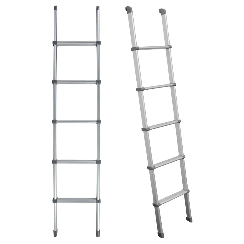 Peças exclusivas para trailer de caravana TYTXRV RV, escada de beliche RV de 60,23 ", escada de beliche de alumínio integrada de 5 degraus com suporte fixo