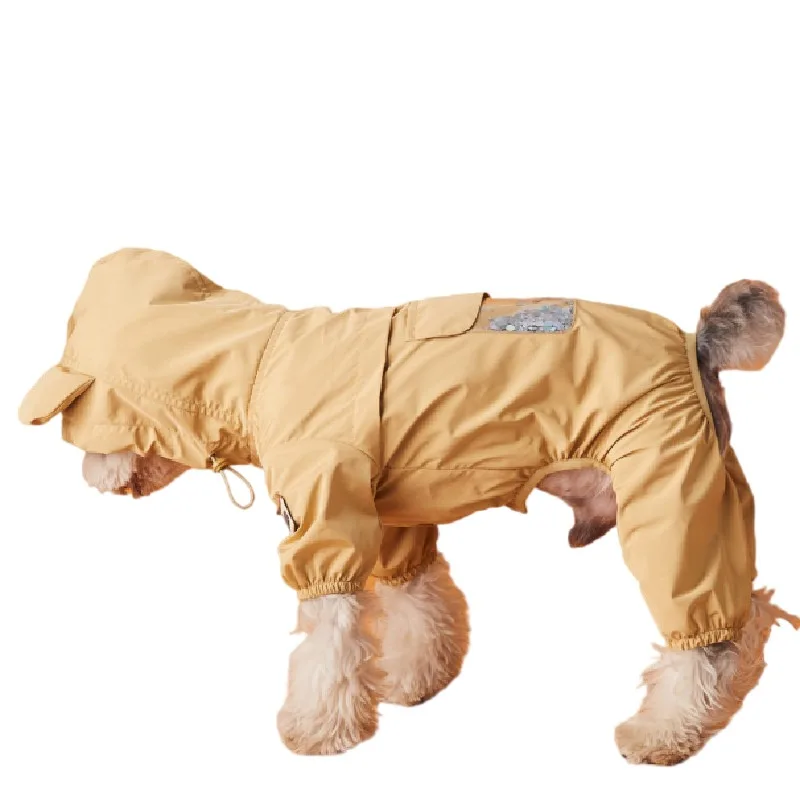 Dog Waterproof Clothing Pomeranian Poodle Bichon Frise Schnauzer Pug Dog Raincoat French Bulldog Costume Jumpsuit Pet Outfit