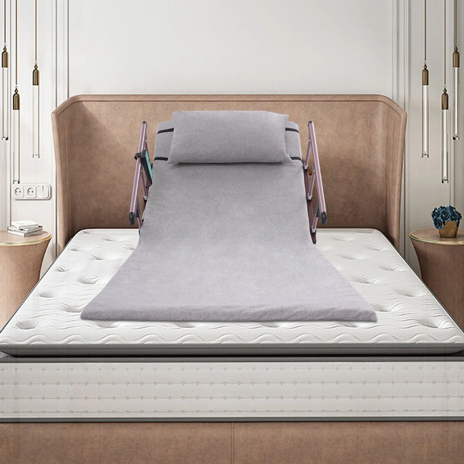 Levantador elétrico de encosto de cama com trilhos, capacidade de 660LB e controle remoto para cuidados com idosos