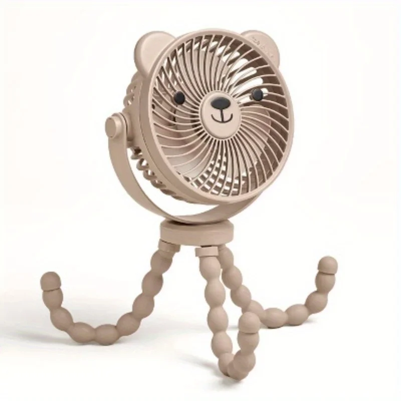 

Stroller Fan with Rechargeable Battery and Easy Install - Tan， baby fan