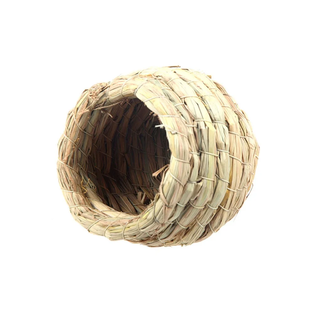 5 Buah Sarang Burung Jerami Kreatif Tempat Bertelur Alami Perlengkapan Burung untuk Kenari, Burung Beo, Burung Lark, Burung Kuning, Burung Kecil