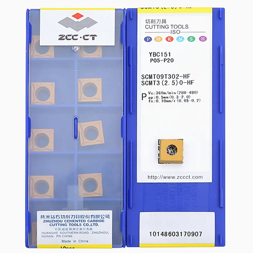 

SCMT09T302-HF YBC151/SCMT09T302-HF YBC251 ZCC.CT YBC151 YBC252 SCMT09T302 CNC blade carbide inserts Turning inserts 10pcs/box