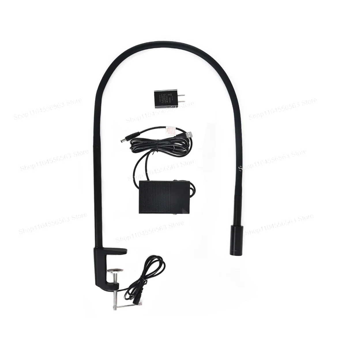 Foot Pedal Gel X UV LED Flash Cure Lamp – For Nails & Eyelash Extensions, Black Desk Clamp