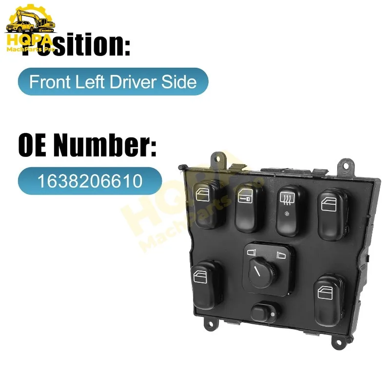 1638206610 For Mercedes-Benz ML320 W163 ML400 ML430 ML500 1638200910 Electric Window Regulator Switch Button Car Parts