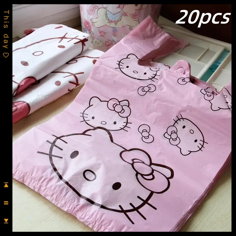 

hello kitty garbage bag large and small cinnamoroll my melody animation peripheral dispenser garbage portable cute home 20pcs