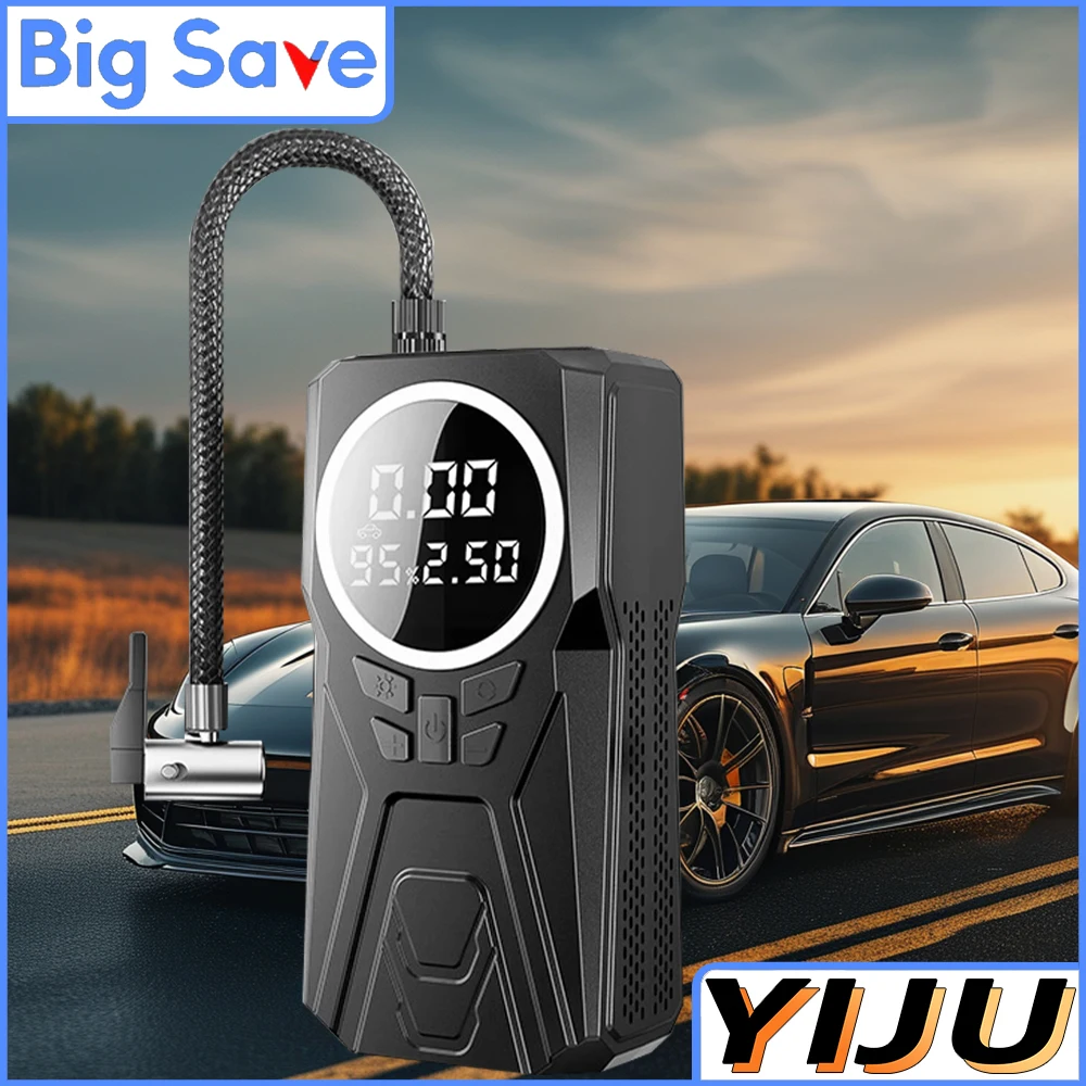 

Портативный воздушный компрессор 120 Вт для автомобильных шин, быстрый воздушный насос, насос для шин, точный воздушный насос под давлением для мотоцикла, велосипедного мяча