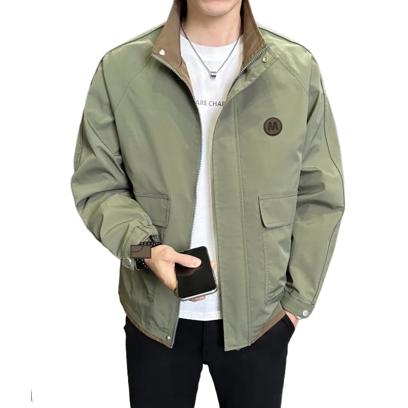 

Модная повседневная мужская рабочая одежда, куртки высокого качества, дышащая, удобная мужская одежда с воротником-стойкой, трендовая популярная одежда Roupas Masculinas