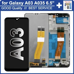 Tela sensível ao toque lcd para samsung galaxy a03 a035 a035f, novo testado, montagem do digitalizador