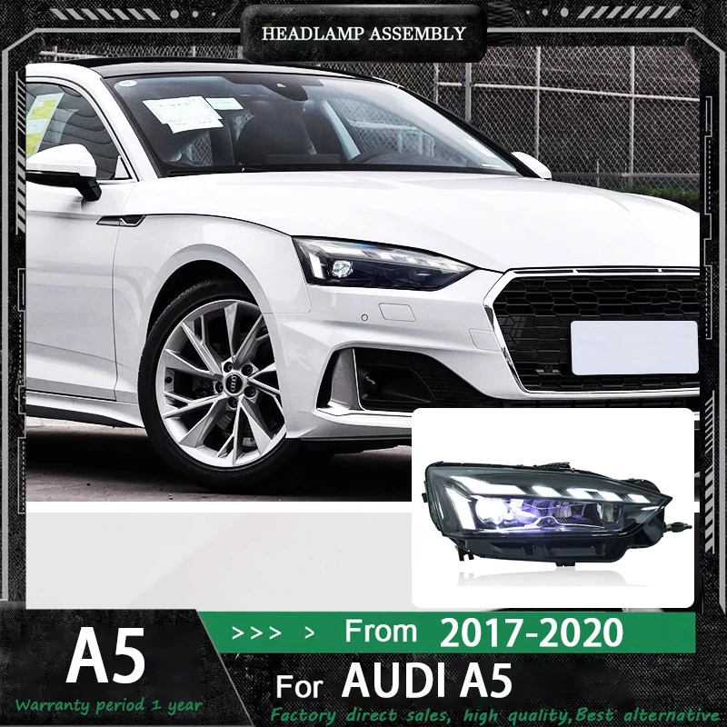 

Автомобильные передние фары для Audi A5, светодиодные фары 2017, 2018, 2019, 2020 A5L DRL, фара указателя поворота в сборе, автоаксессуары