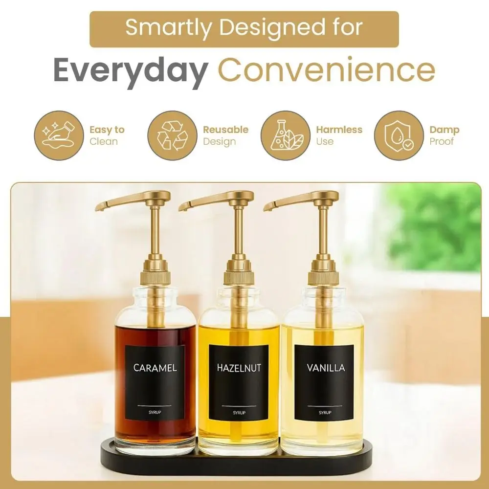 

Новый многофункциональный насос для кофейного сиропа, золотой пищевой пластиковый насос для бутылок, дозатор жидкости для сиропа Торани