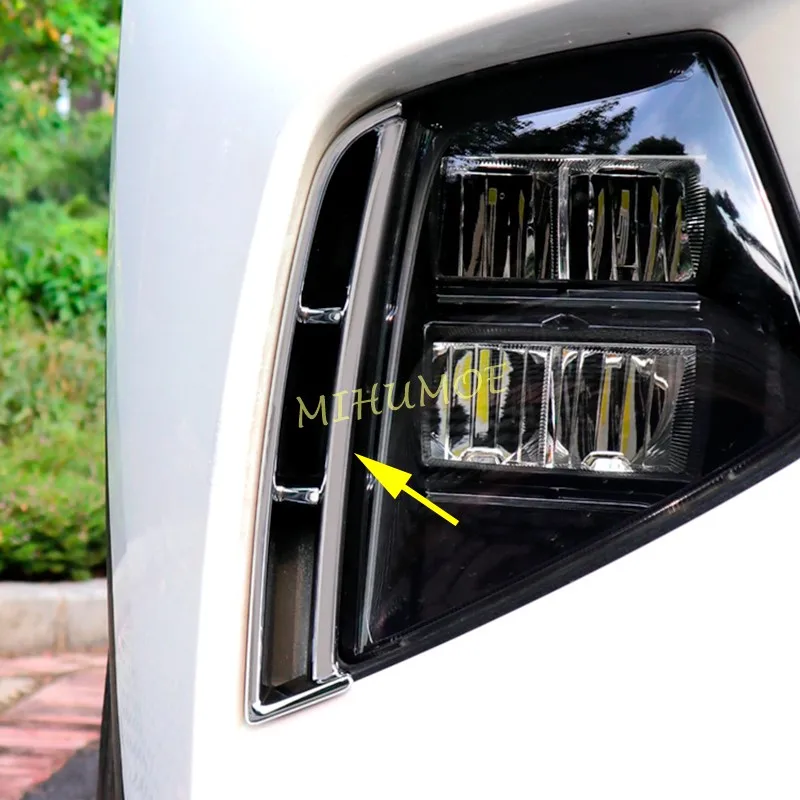 Chrome Car Front Fog Light Trims Bumper Air Inlet Cover For 2021 2022 2023 2024 Hyundai Tucson