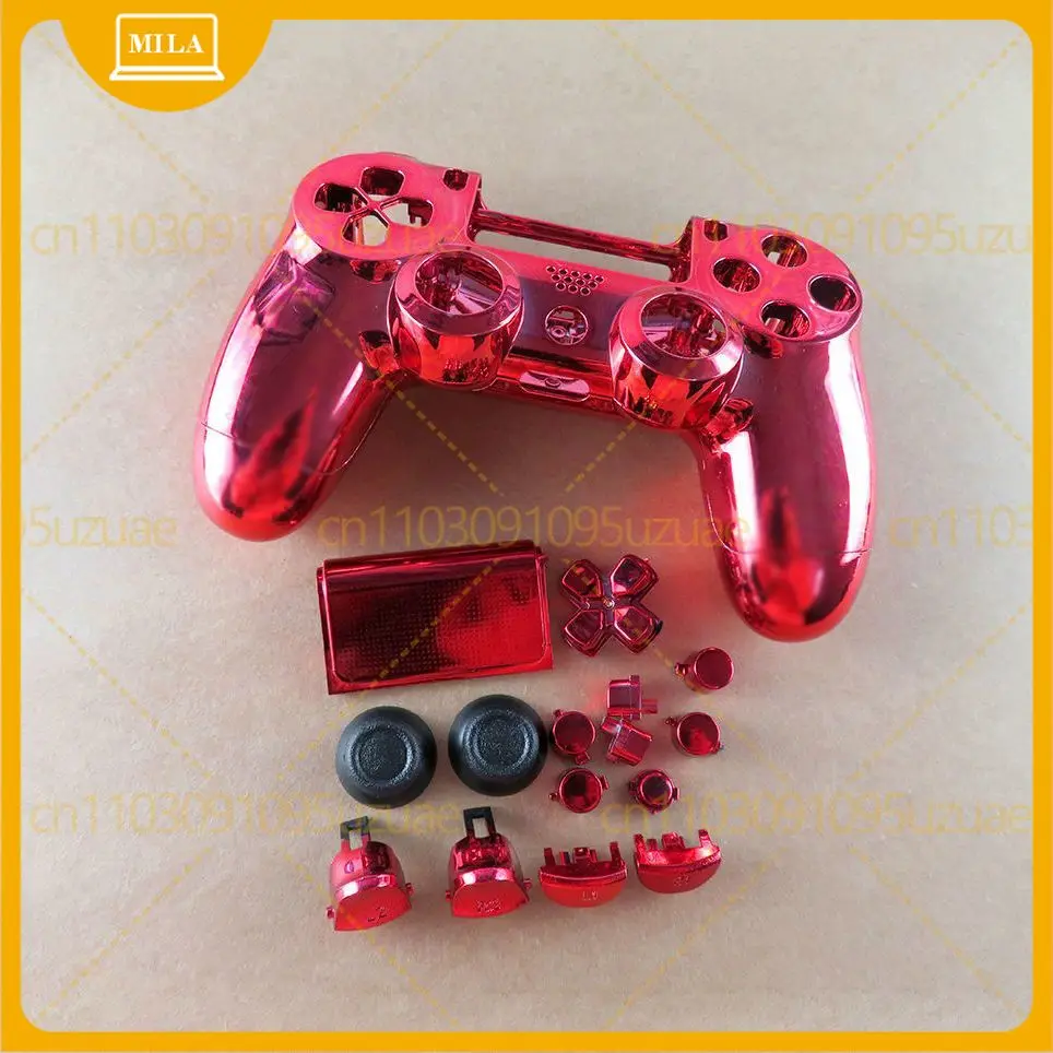 Electroplated Housing Shell & Buttons For PS4 4.0 040 Controller, Replacement Case Cover For PS4 PRO Gamepad