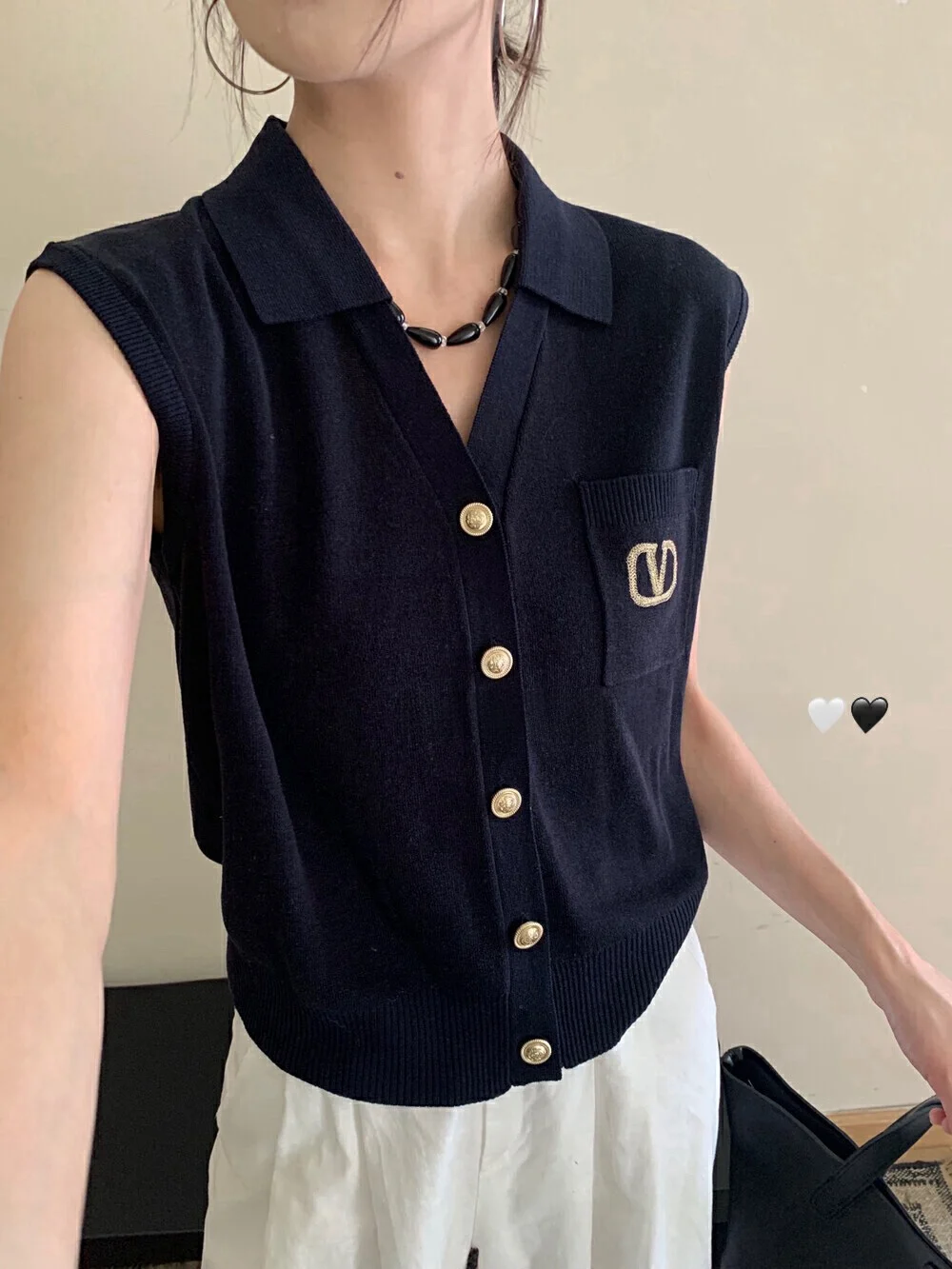 Cárdigan de punto coreano Sle Ne Ice Silk Svel para mujer, chaleco versátil adelgazante, Top para el verano de 2025 de Mi Yaka Man