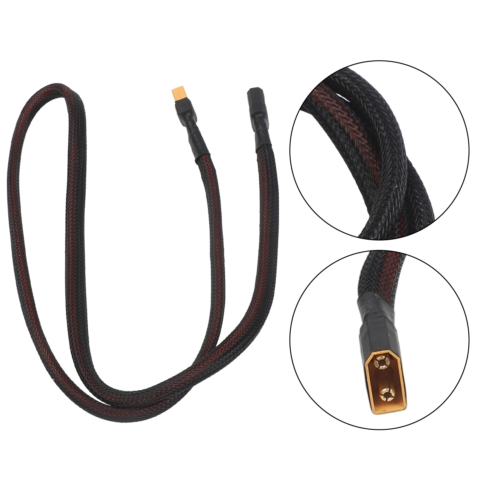

30A Fuse Heat Shrink Silicone Wire 60cm Gold Plated Connector Cable Motor Throttle Compatible With Most Devices